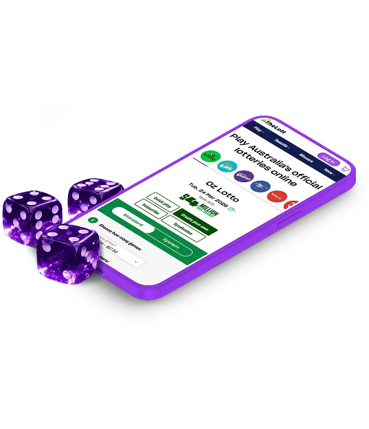 Smartphone showing The Lott games lobby